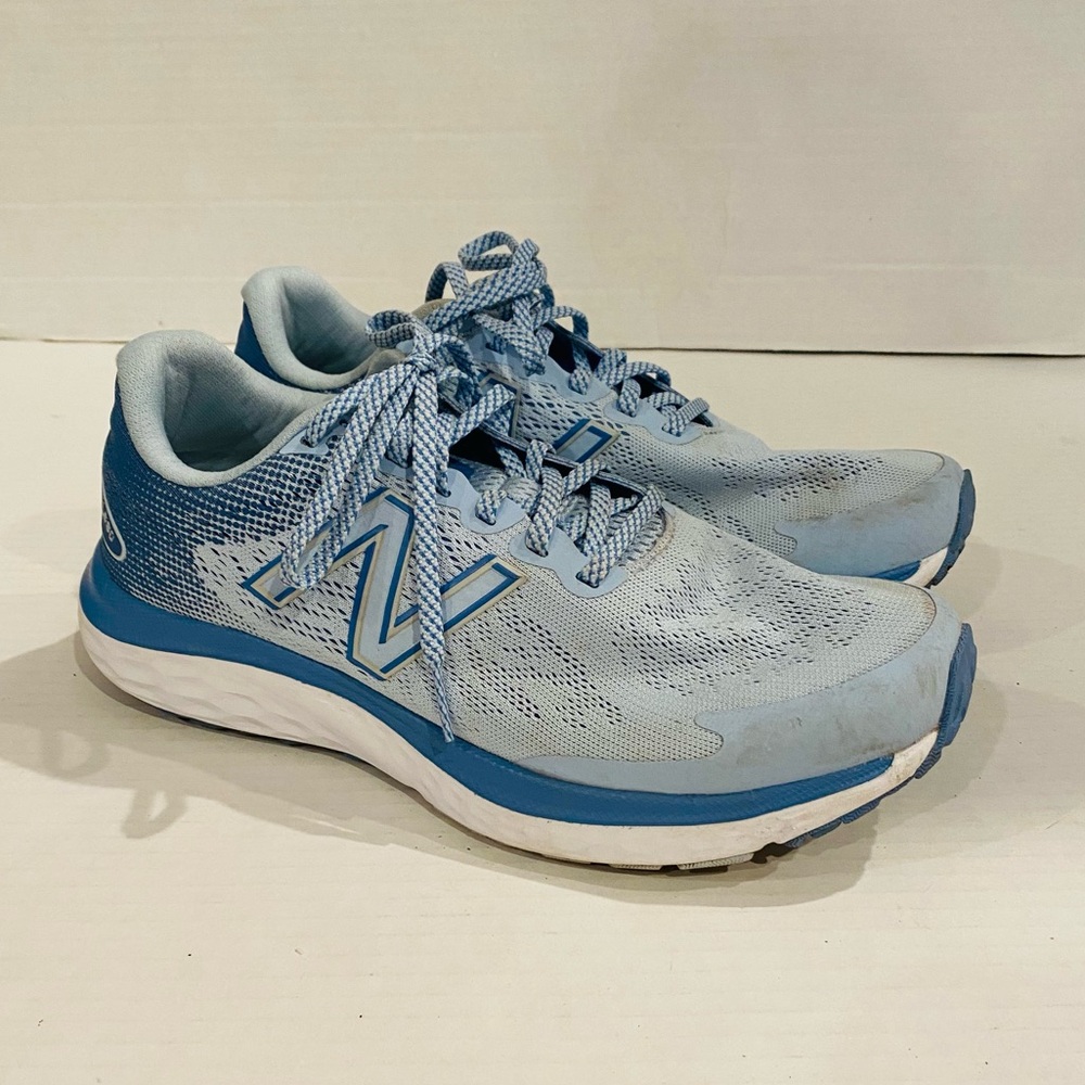 New Balance Womens Fresh Foam 680 V7 W680LB7 Blue Running Shoes Sneakers Sz 8.5